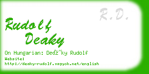 rudolf deaky business card